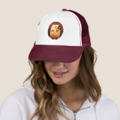 水彩 かわいい ハリネズミ 動物 トラッカー ハット (インサイチュ)