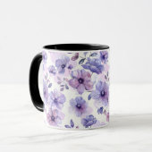 水彩 かわいい 洗練された シック ロマンチック 花 マグカップ (正面左)
