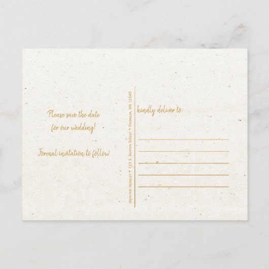 水彩（し）松（まつ）の木の森が日を救う 案内ポストカード (裏面)