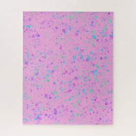 水彩（ばちゃばちゃ）跳ねるオンピンクパズル ジグソーパズル