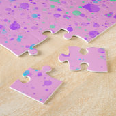 水彩（ばちゃばちゃ）跳ねるオンピンクパズル ジグソーパズル (側面)
