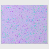 水彩（ばちゃばちゃ）跳ねるオン紫ラッピング紙 ラッピングペーパー (フラット)