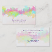 水彩(ばちゃばちゃ)跳ねるカラフル抽象デザイン 名刺 (正面/裏面)