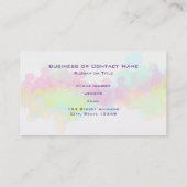 水彩(ばちゃばちゃ)跳ねるカラフル抽象デザイン 名刺 (裏面)