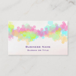 水彩（ばちゃばちゃ）跳ねるカラフル抽象デザイン 名刺