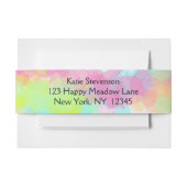 水彩（ばちゃばちゃ）跳ねるカラフル抽象デザイン 招待状ベリーバンド (正面例)