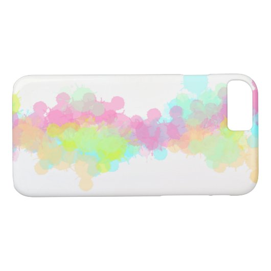 水彩(ばちゃばちゃ)跳ねるカラフル抽象デザイン Case-Mate iPhoneケース (裏面(横))