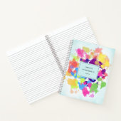 水彩（ばちゃばちゃ）跳ねるカラフル抽象芸術モダン ノートブック (内部)