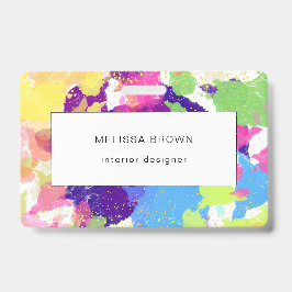 水彩（ばちゃばちゃ）跳ねるカラフル抽象芸術モダン バッジ