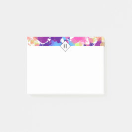 水彩(ばちゃばちゃ)跳ねるカラフル抽象芸術モダン ポストイット