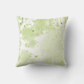 水彩(ばちゃばちゃ)跳ねるグリーンとセージ クッション (裏面)