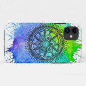 水彩(ばちゃばちゃ)跳ねるマンダラヴィベ Case-Mate iPhoneケース (裏面(横))