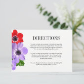 水彩 アネモネ 花の結婚式 案内カード 招待状 (スタンド正面)