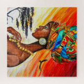 水彩 – アフリカプリンセス ジグソーパズル (横)