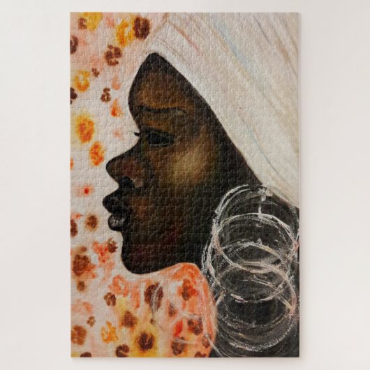 水彩 – アフリカ美しい – サイズを選択 ジグソーパズル (縦)