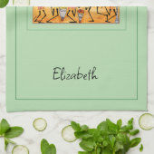 水彩、アフルカンアート素晴らしハートウォーミングダンス キッチンタオル (折り畳み)