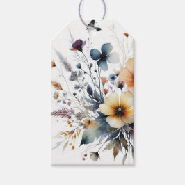 水彩 アルコールインク ギフトタグ