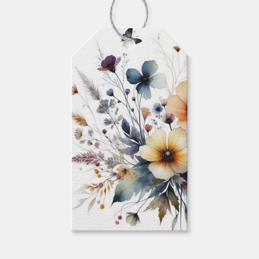 水彩 アルコールインク ギフトタグ (正面)