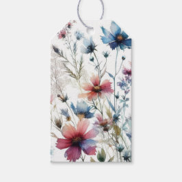 水彩 アルコールインク ギフトタグ