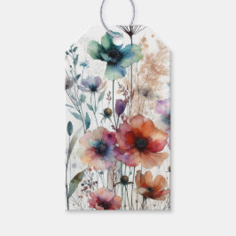 水彩 アルコールインク ギフトタグ