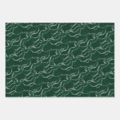 水彩&インククリスマスリースギフトラップ ラッピングペーパーシート (正面2)