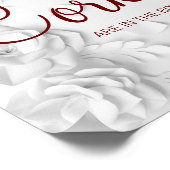 水彩　ウェディングシャワーのゲーム看板　コルクは何個？ ポスター (角)