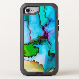水彩 オッターボックスディフェンダーiPhone SE/8/7 ケース
