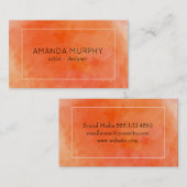 水彩（オレンジ） 名刺 (正面/裏面)