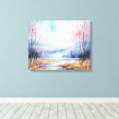 水彩 キャンバスプリント (インサイチュ (ウッドフロア))