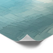 水彩 – キュービズムのミニマリスト ポスター (角)