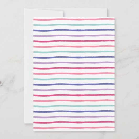 水彩《キリスト教》洗礼式や命名式招待状、ピンク紫 招待状 (裏面)