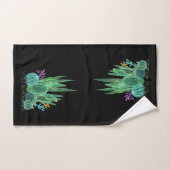 水彩、サボテン装飾用クッション バスタオルセット (ハンドタオル)