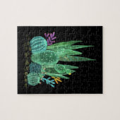 水彩、サボテン ジグソーパズル (横)