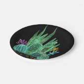 水彩、サボテン ペーパープレート (アングル)