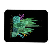 水彩、サボテン マグネット (横)