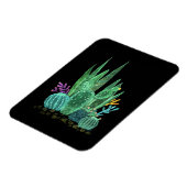 水彩、サボテン マグネット (左側)