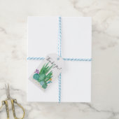 水彩、サボテン、多肉類 ギフトタグ (より糸付き)