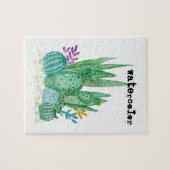 水彩、サボテン、多肉類 ジグソーパズル (横)