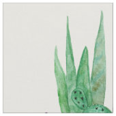 水彩、サボテン、多肉類 ファブリック (クローズアップ)