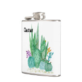 水彩、サボテン、多肉類 フラスク (左)