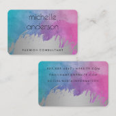 水彩/シルバーブラシ 名刺 (正面/裏面)