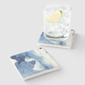 水彩 ストーンコースター (横)