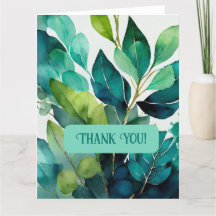 水彩、ターコイズ、青、緑、植物学、アブストラクト