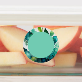 水彩，ティール（緑がかった色），青，緑，植物学，抽象芸術 ラベル