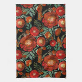 水彩、バラ。 キッチンタオル (縦)