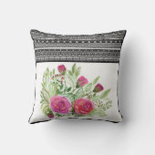 水彩、バラ クッション (裏面)