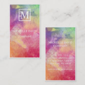 水彩　パステル 名刺 (正面/裏面)