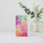 水彩　パステル 名刺 (スタンド正面)