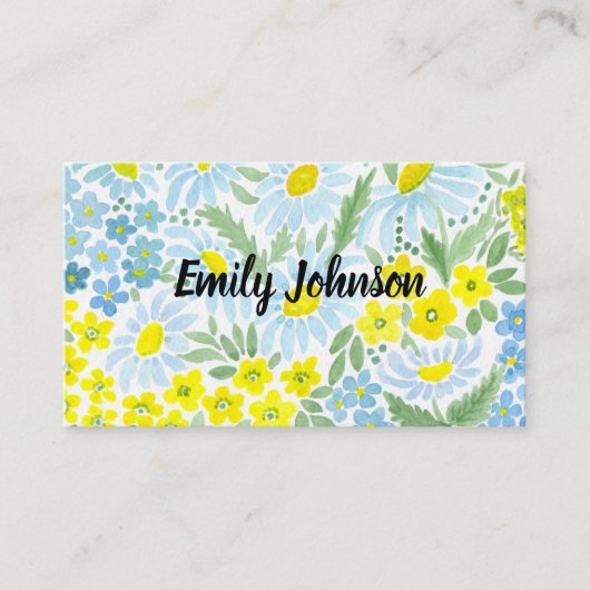 水彩、パーソナルカード 名刺 (正面)