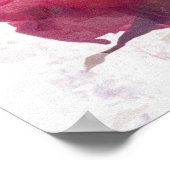 水彩。ピンクのバラ。 ポスター (角)